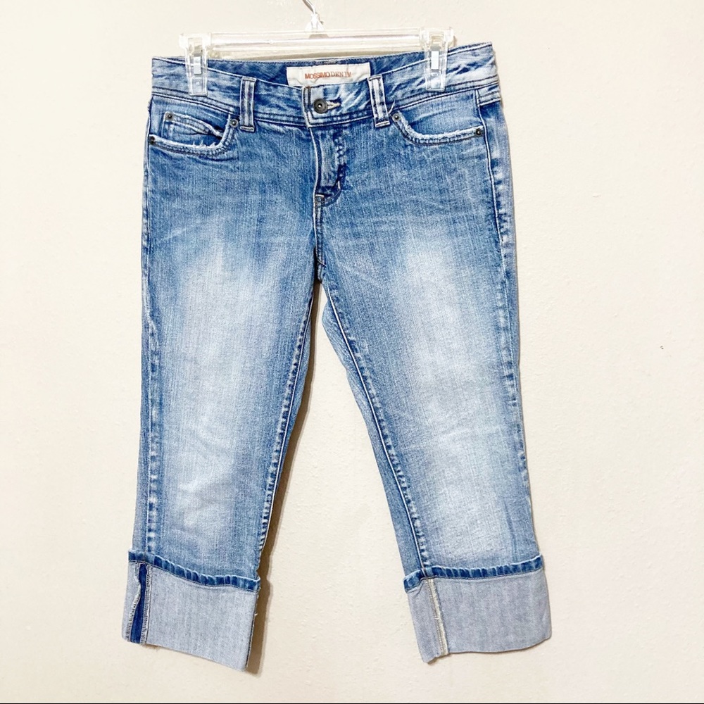 Mossimo Denim Jean Capri Pants Cuffed Size 5
